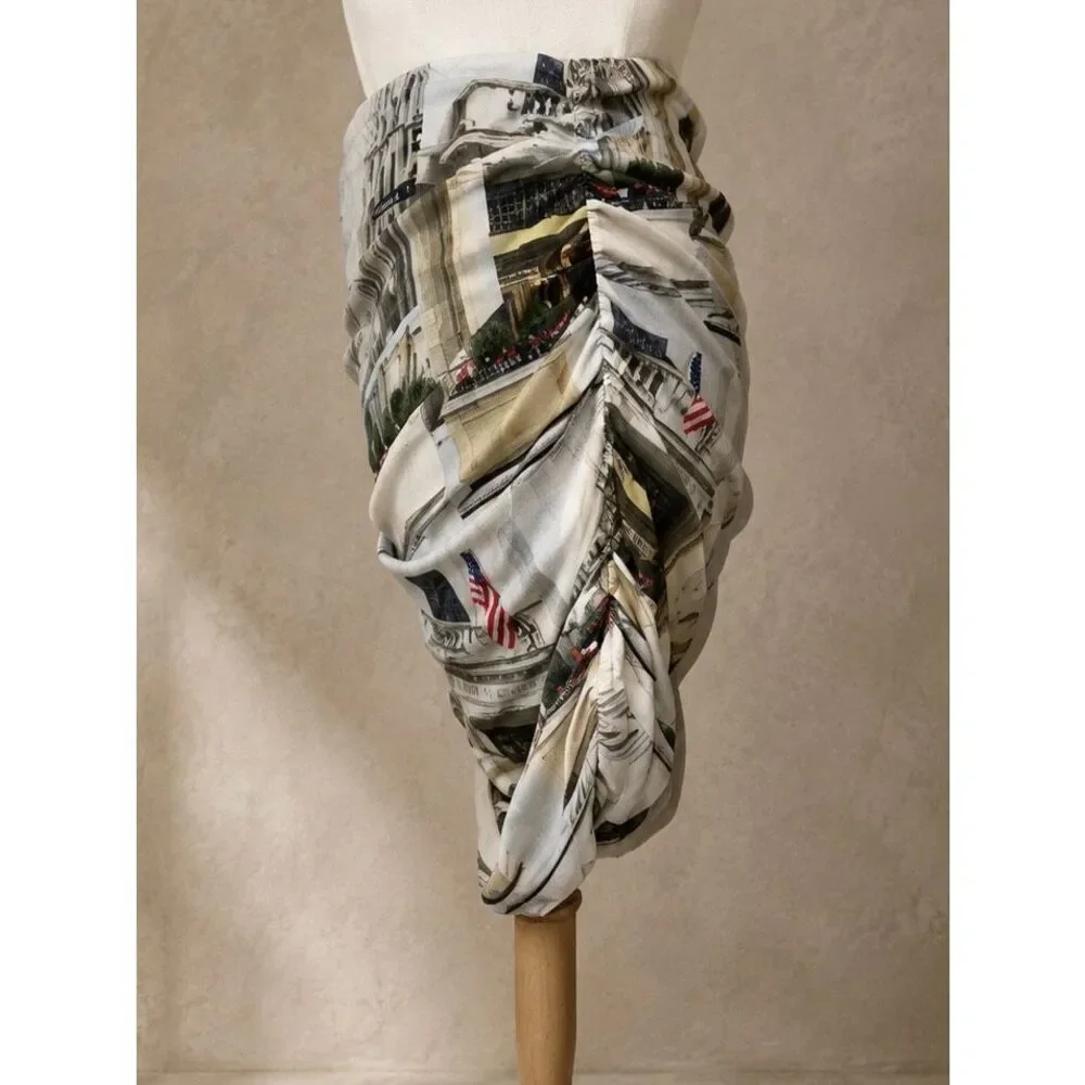 Woodrose Deli Sz L NYC Corner of the City Mini Skirt Free People